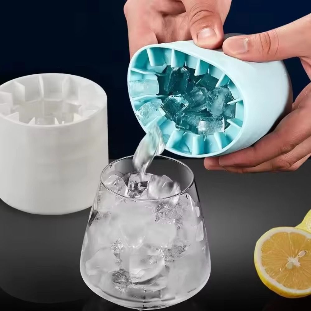 Quick Chill Silicone Ice Cube Mold Cup with Easy Release Cylinder Design
