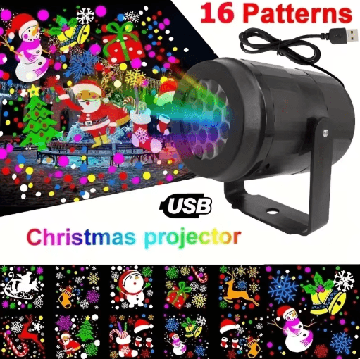 Snowflake Christmas Laser Projector Light 16 Pattern Waterproof LED