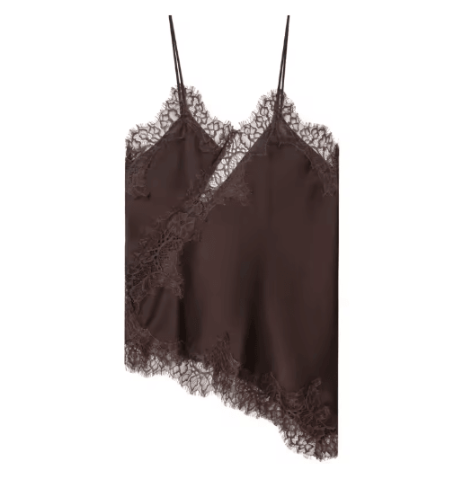 HXAO Y2K Lace Asymmetrical Top Backless Off Shoulder Summer Camisole