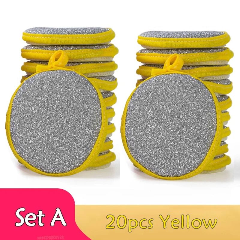 Double Sided Dish Sponge Dishwashing Sponge Set Non Scratch Pan Pot Scrubber