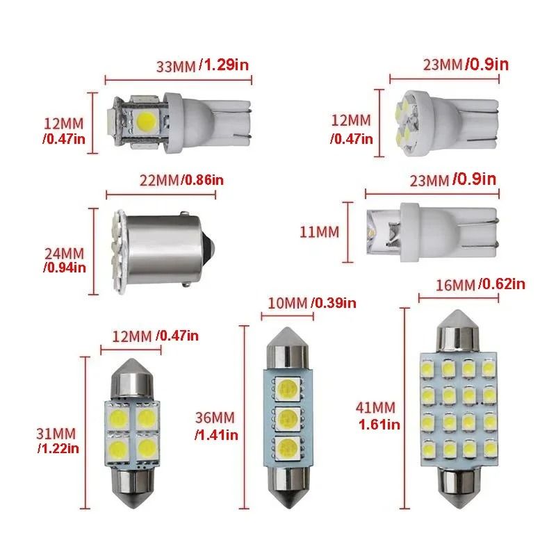 Universal Car Interior LED Light Upgrade Kit