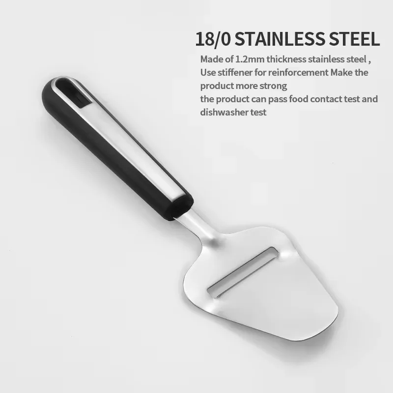 Heavy Duty Stainless Steel Cheese Slicer & Shaver, Multi-Purpose Cheese Cutter, Butter Slicer Plane, and Scraper Shovel