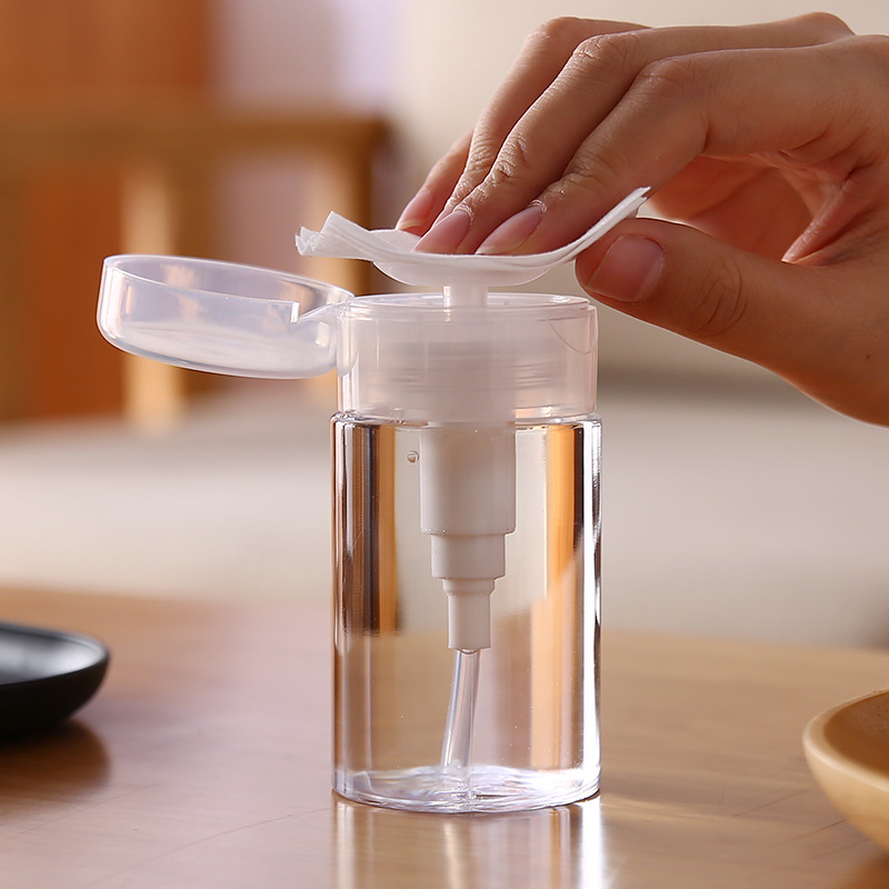 Refillable Nail Art Polish Remover Pump Dispenser Bottle for Manicure