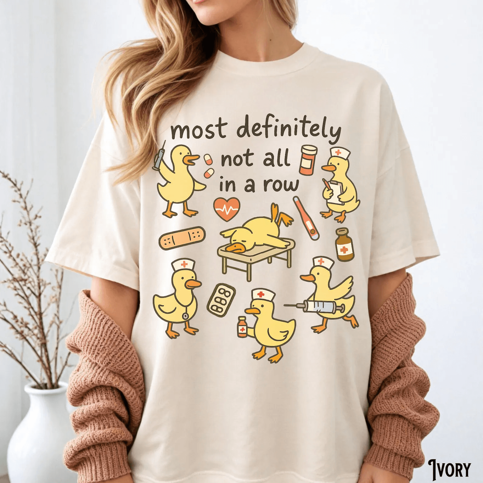 Funny Nurse Shirt Ducks In A Row Comfort Colors Nurse Gift Tee