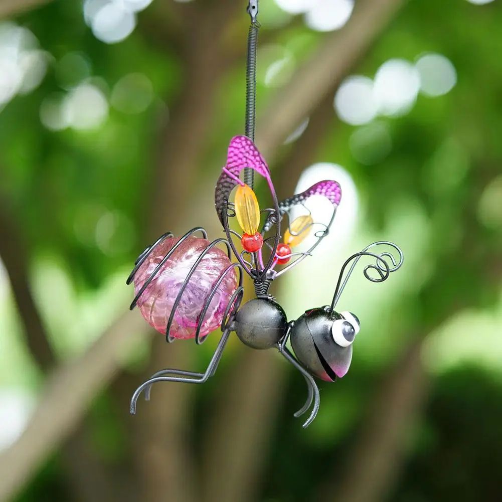 Solar Bee Lantern Garden Hanging Light