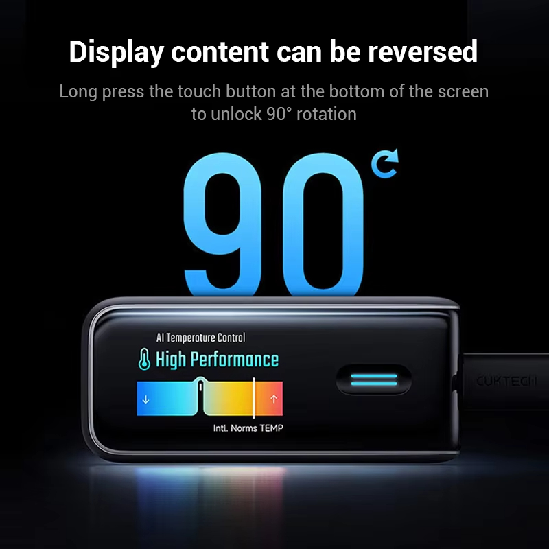 Ultra MAX GaN Charger, TFT Smart Screen Power Adaptor, Fast Charging for Xiaomi Home