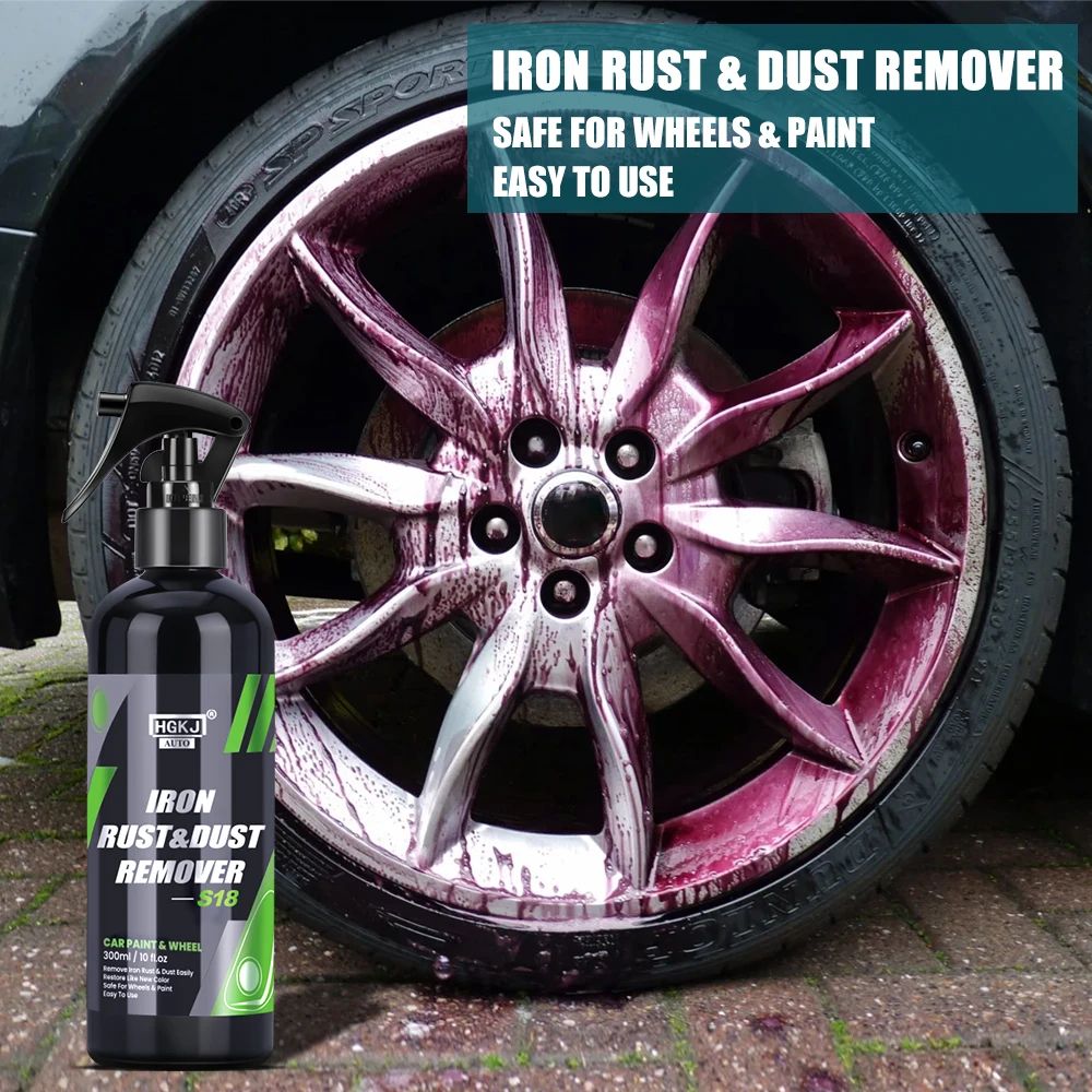 HGKJ Iron and Rust Remover Spray for Car Wheels and Paint
