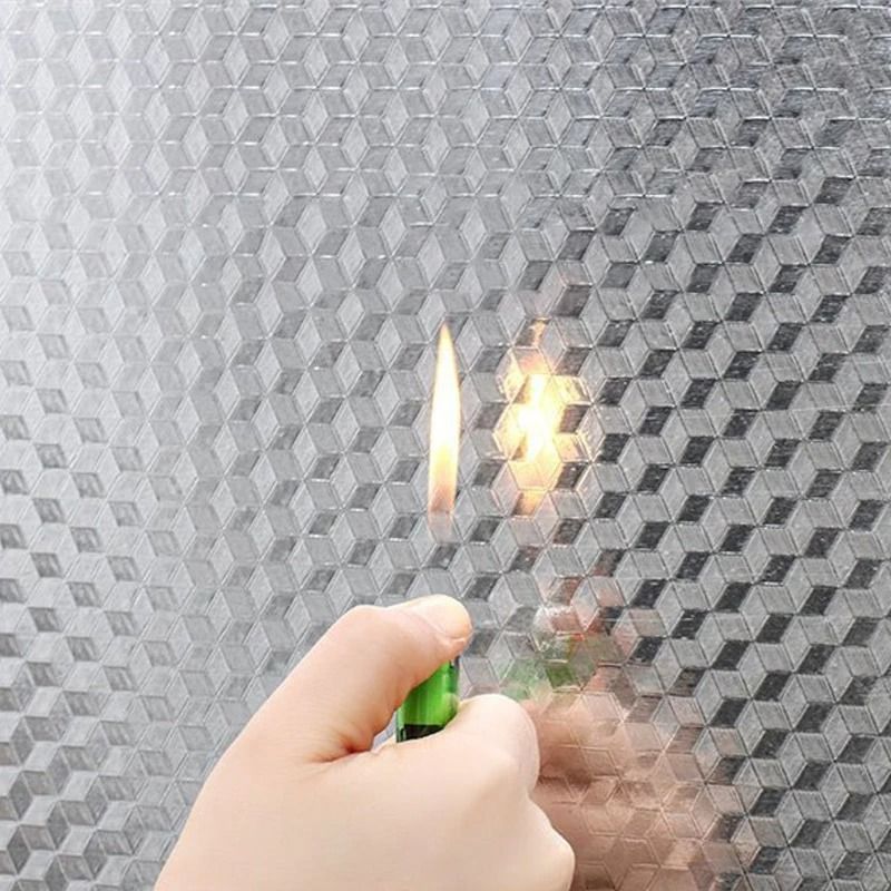 Aluminum Foil Kitchen Oil Proof Self Adhesive Sticker 40x300 cm