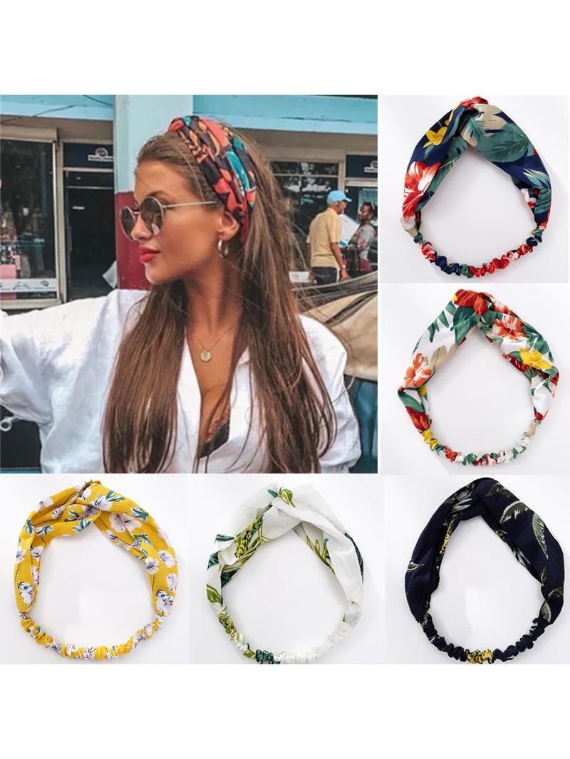 Boho Twist Headband for Women – Retro Cross Turban Hair Wrap