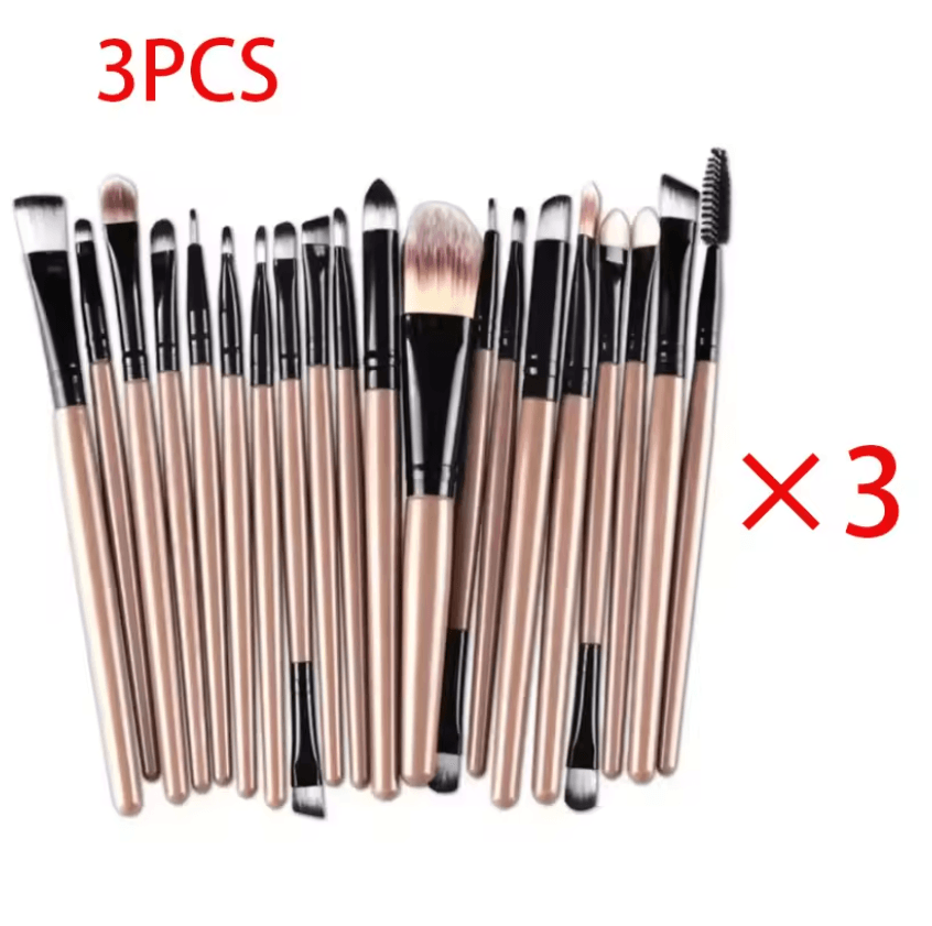 ProBlend 20Piece Eyeshadow Brush Set with DualEnded Eyeliner Tool