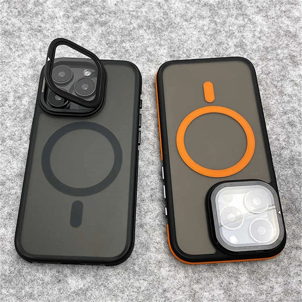 Magnetic Matte Clear Phone Case with Glass Camera Protection
