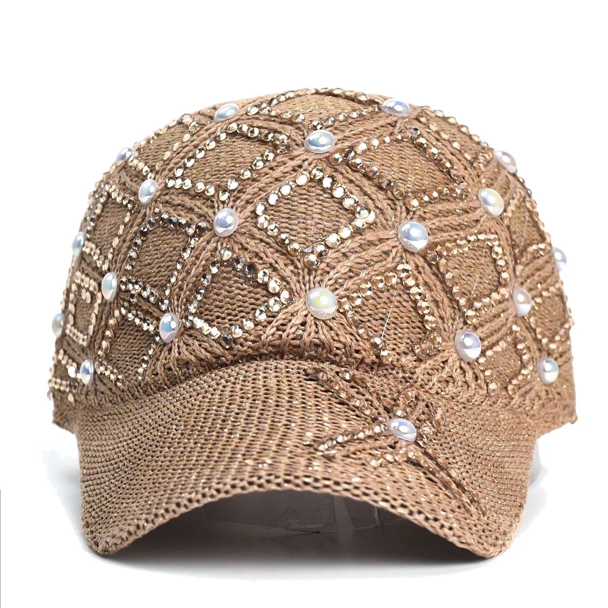 Womens Straw Baseball Cap – UV Protection Adjustable Summer Beach Sun Hat