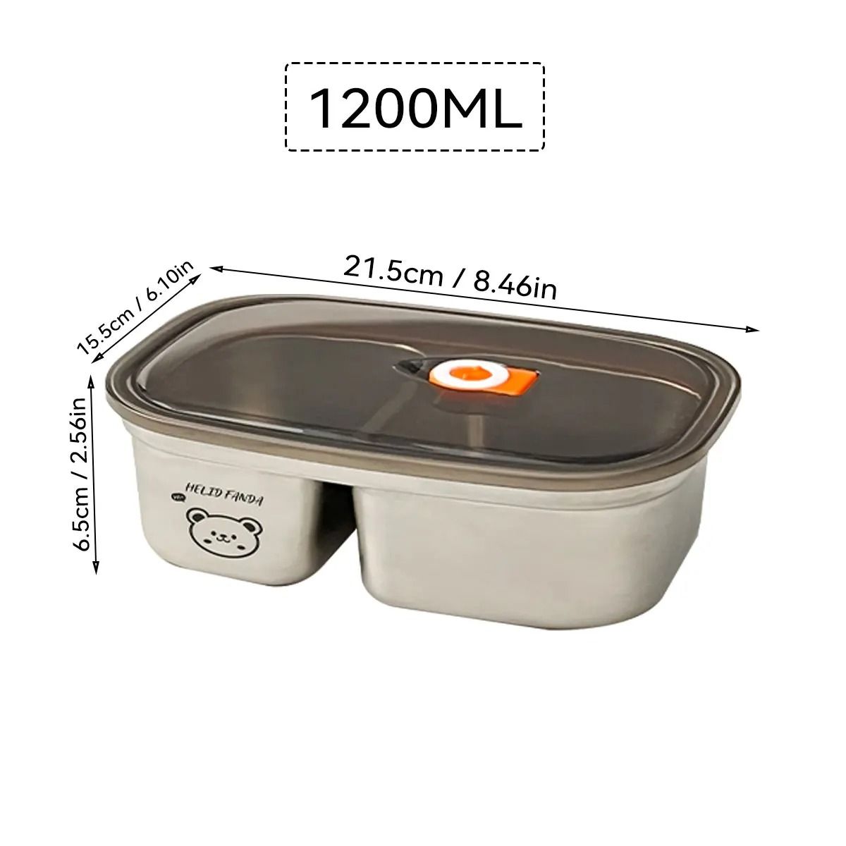 Stainless Steel Sealed Lunch Container Portable Bento Box for Kids and Students
