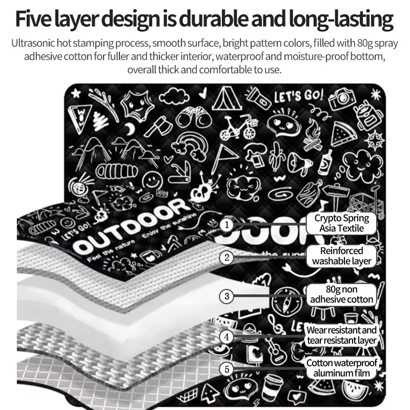 Waterproof Outdoor Camping Picnic Mat with Aluminum Film Base