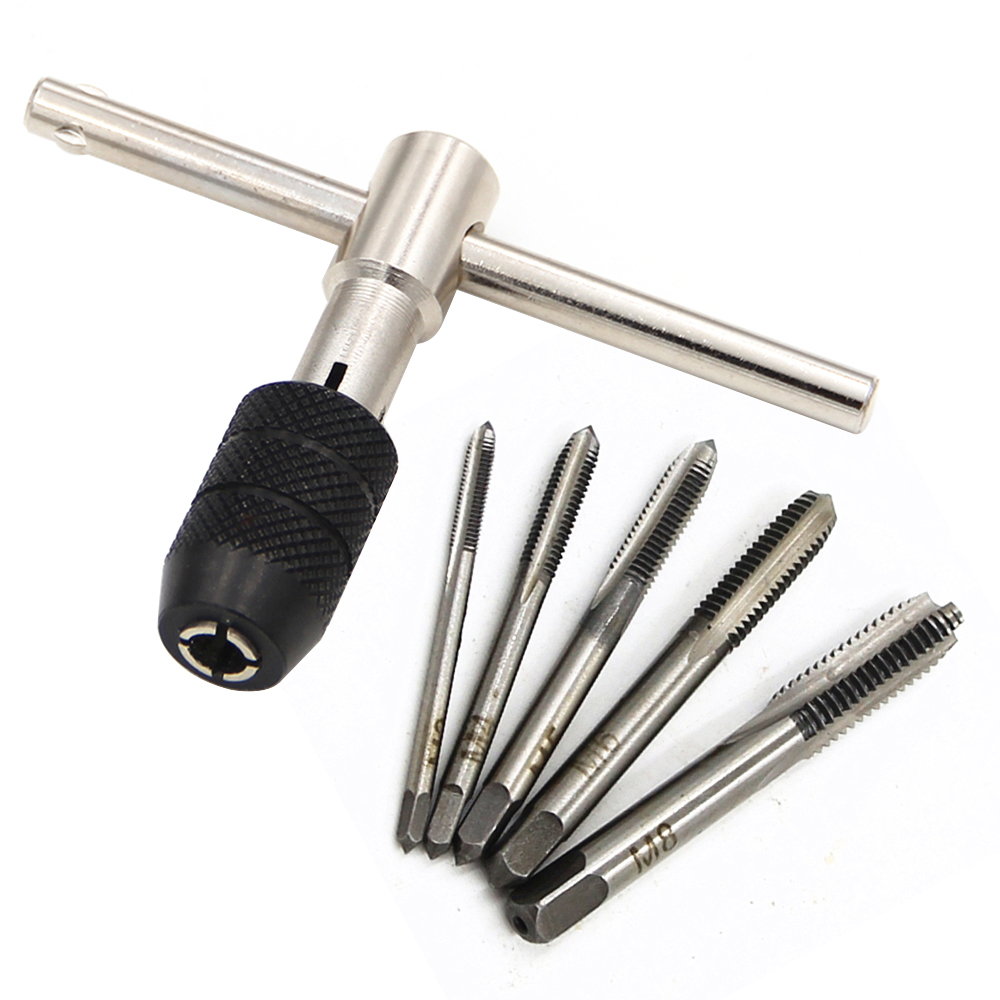T-type Hand Tap Wrench Set Thread Tapping Tool Set for Precision Work