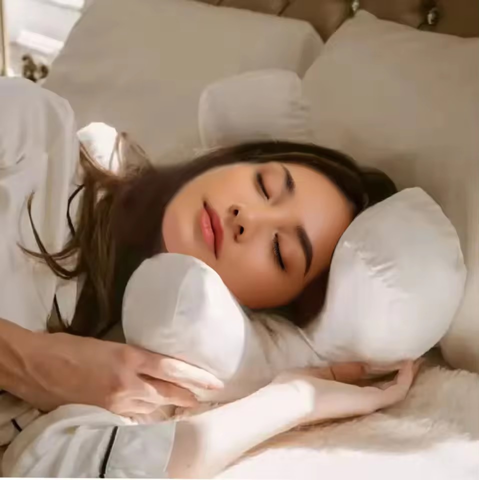 Memory Foam Face Pillow for Sleep Lines Relief and All-Night Neck Comfort
