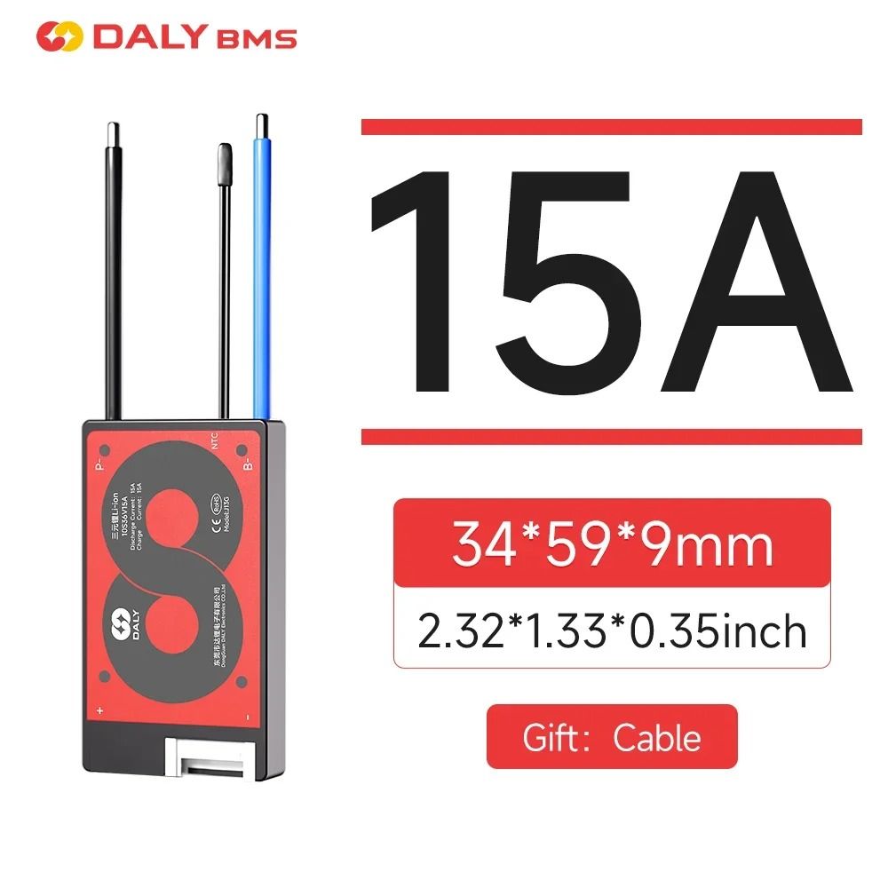 DALY BMS Li-ion and LiFePO4 Battery Management System with Balance Function 15A–100A