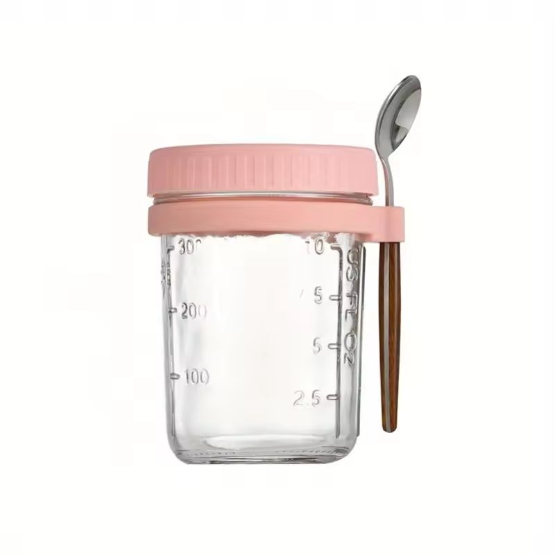 Glass Overnight Oats Container (1pcs)
