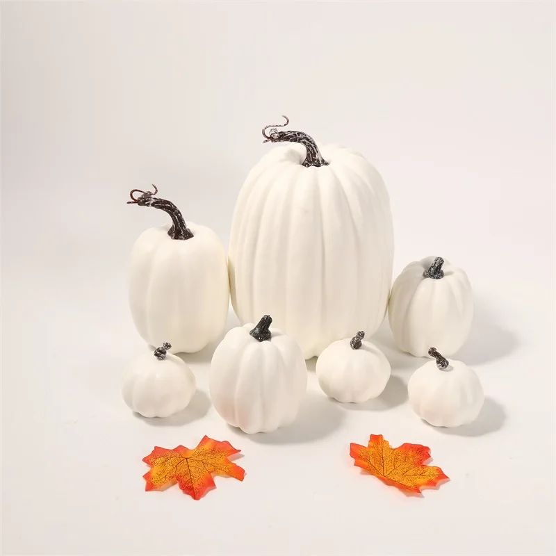 Artificial Pumpkin Decor Set Autumn Harvest Halloween Table Decorations