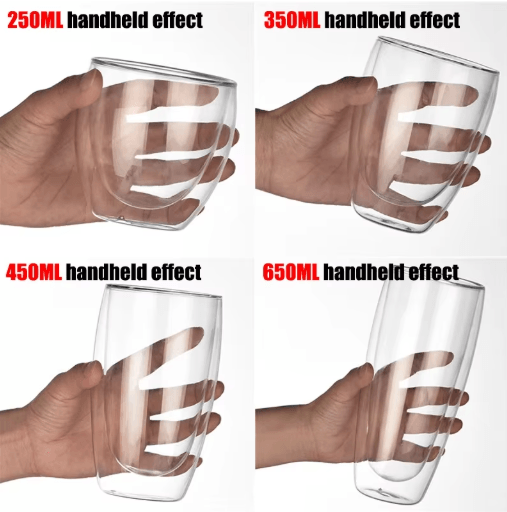 Transparent Heat-Resistant Glass Tumbler Creative Coffee Whiskey and Cocktail Mug