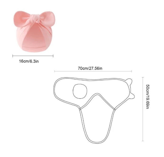 BlossomBow Newborn Photography Blanket and Hat Set