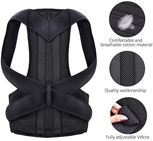 Adjustable Upper Back Posture Corrector – Clavicle Support Brace for Shoulder Alignment & Back Straightening