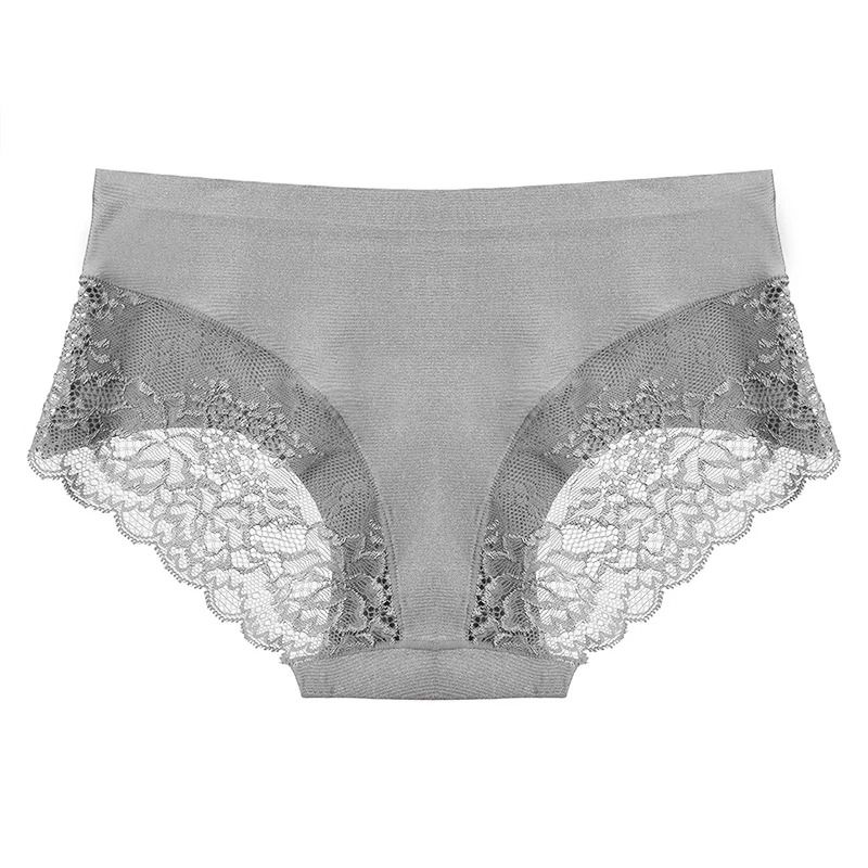 Womens Panties Lace Underwear Satin Briefs Three Piece Set Soft Cozy Underpants