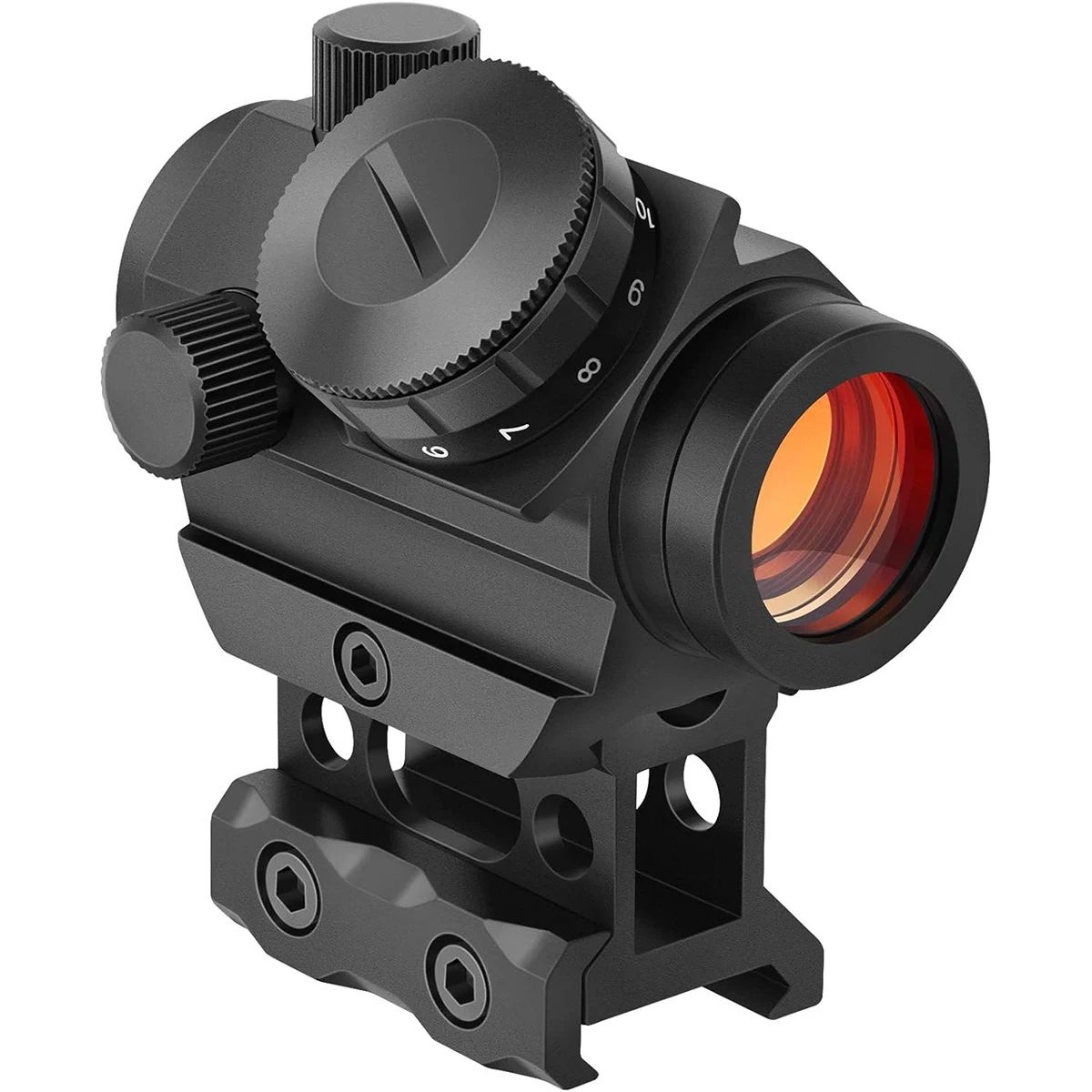 2MOA Red Dot Sight 1x25mm Reflex Scope with Riser Mount