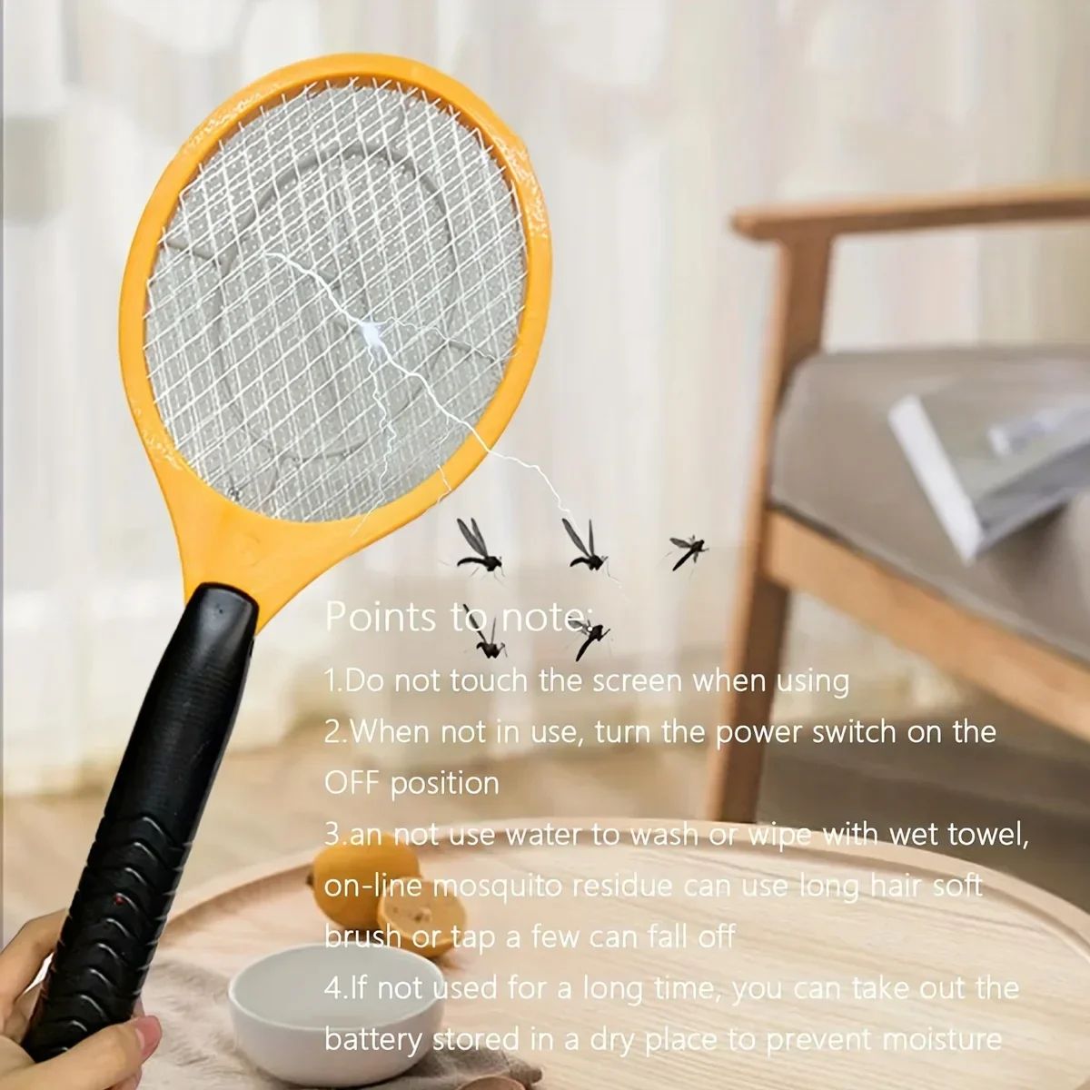 Lightweight Electric Mosquito Swatter – Compact High-Efficiency Bug Zapper Racket