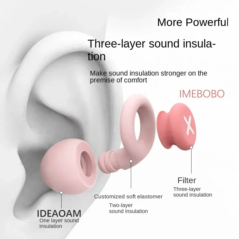 Noise Canceling Silicone Earplug Sleep Soundproof Foam Soft Anti Slow Rebound Ear Protection