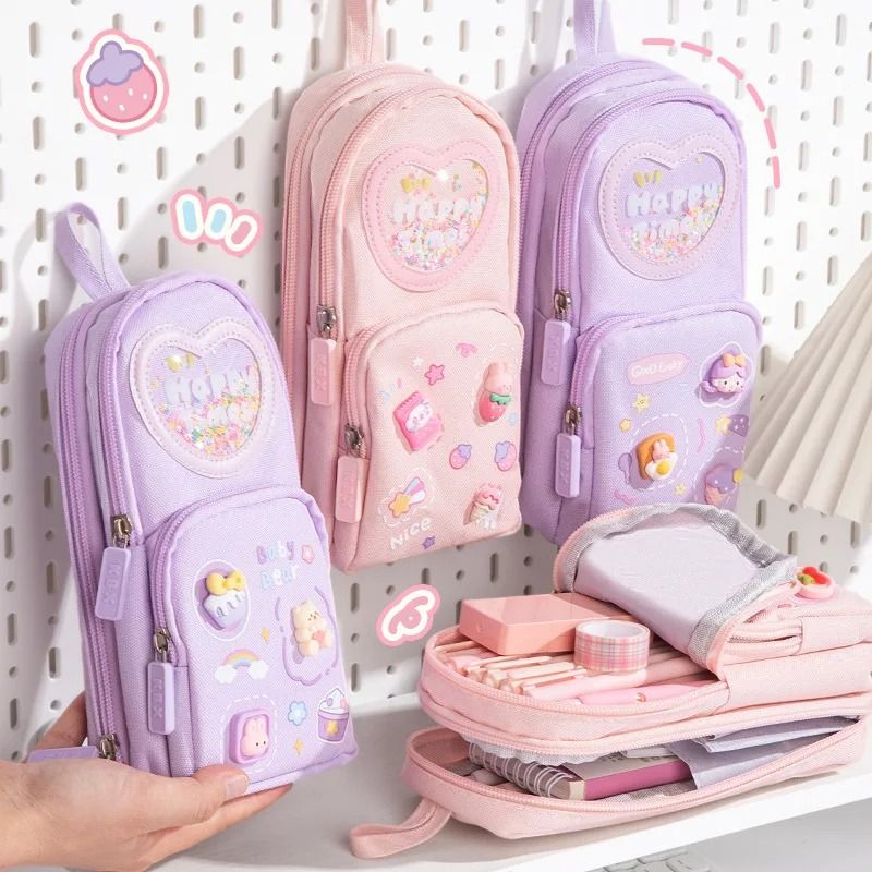 Premium High-Appearance Multi-Functional Pencil Case & Schoolbag Set for Primary Students