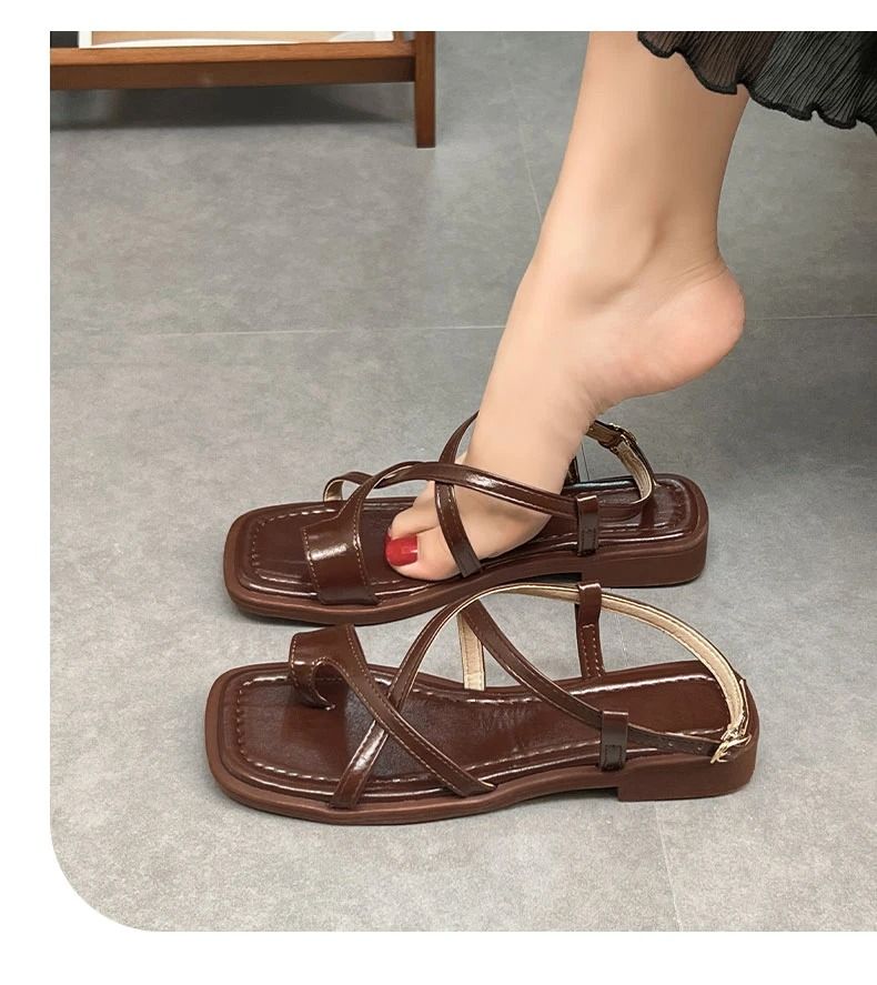 Modern Elastic Band Rome Sandals – Simple Fashionable Summer Beach Flats