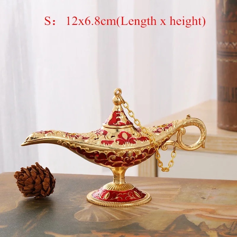Vintage Aladdin Lamp: Magic Genie Tabletop Decor & Wedding Gift