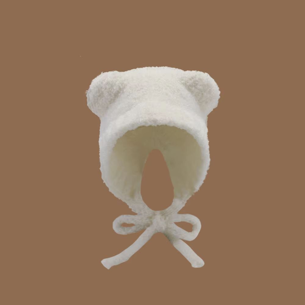 Women's Cute Bear Ear Knitted Winter Beanie Hat