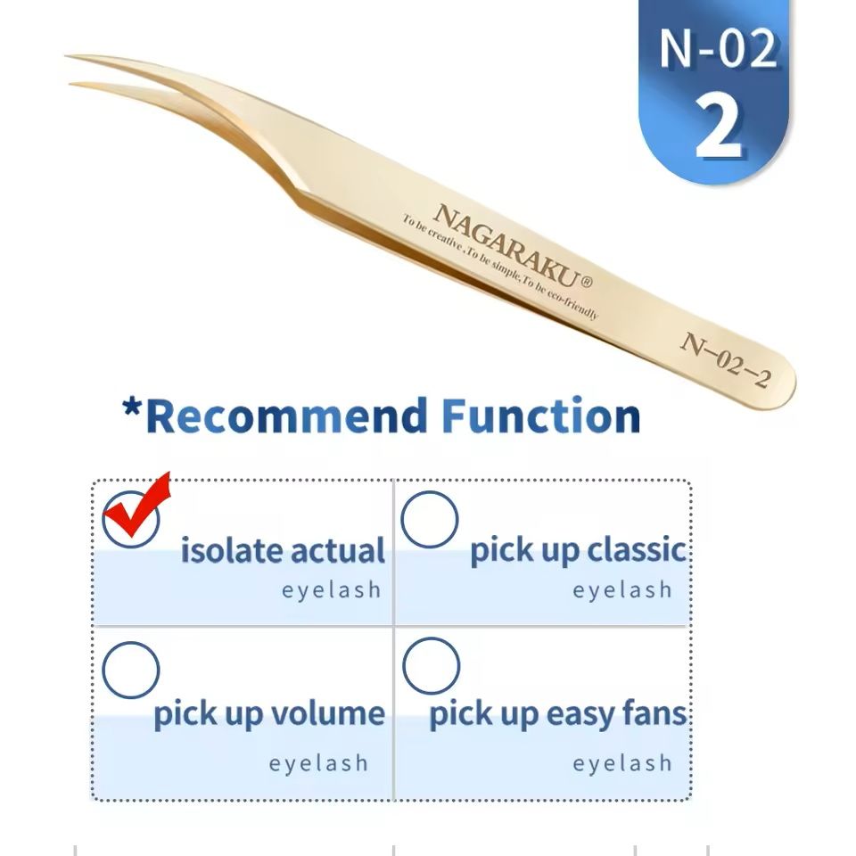Womens Stainless Steel Eyelash Extension Tweezers