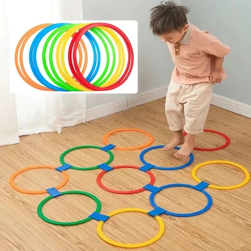 Agility Training Ring Set with Connectors for Outdoor Sports and Football Drills
