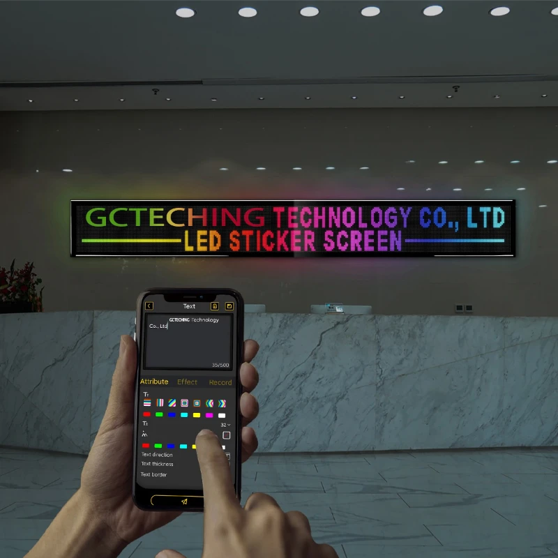 Programmable LED Matrix Display Panel with Bluetooth App for Store Advertising