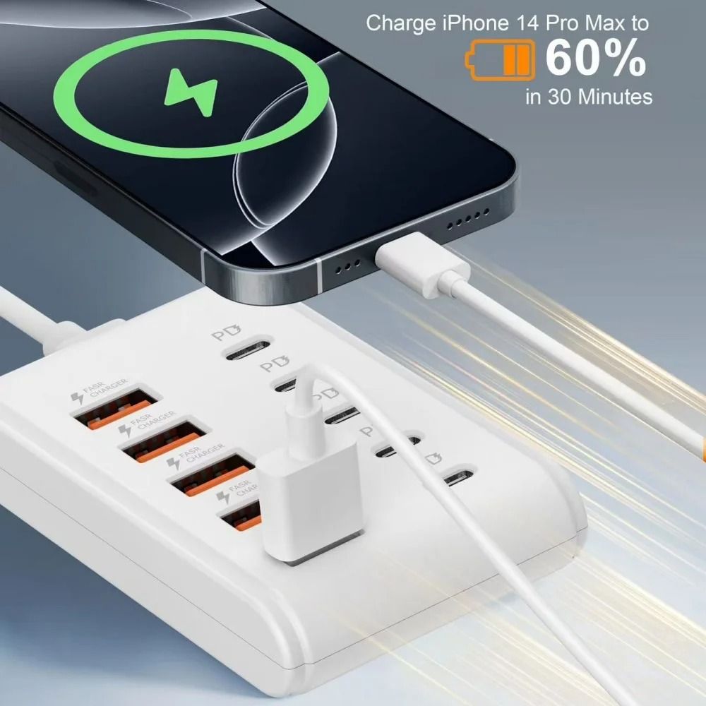10 in 1 Universal High Capacity Desktop Power Strip