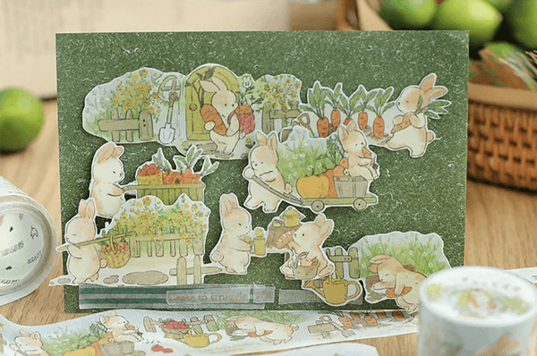 Kawaii Cartoon Animal Masking Tape for Scrapbooking Journals and Crafts
