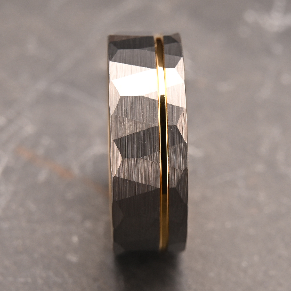 Hammered Tungsten Carbide Ring, Men's Wedding Bands, Fashion Jewellery, Engagement Rings for Him