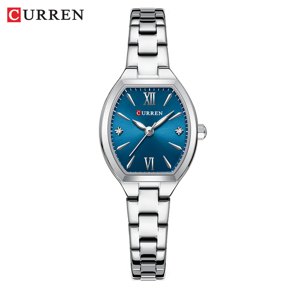 Women's Elastic Band Retro Quartz Watch, Fashionable Barrel-Shaped Elegant Design