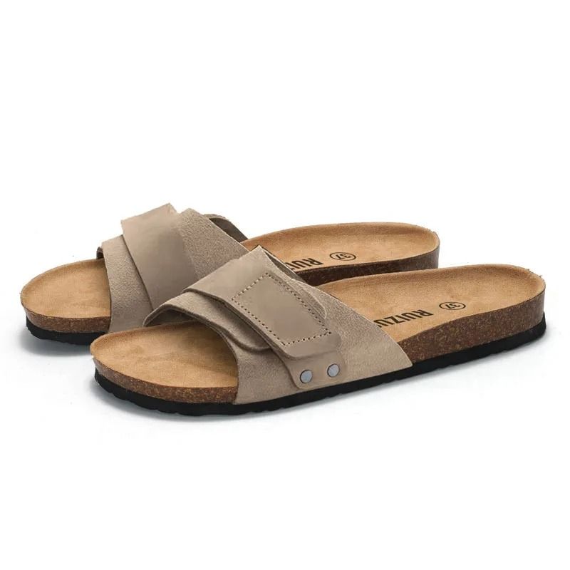 Soft Soled Cork Sandals Summer Beach Shoes for Women and Men Retro Fashion Slippers