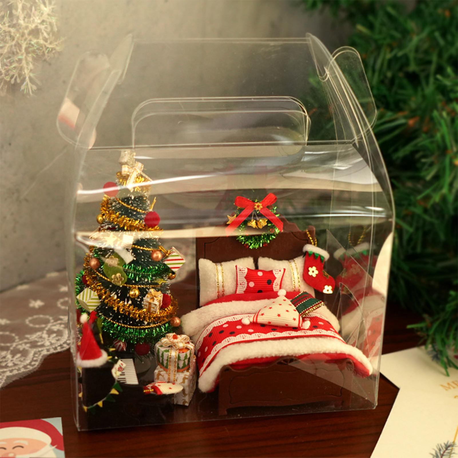 Holiday Winter Home Room Party Decoration, Miniature Dollhouse Christmas Decor