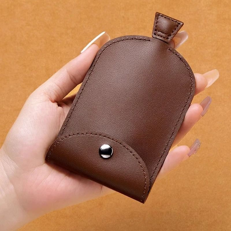 Genuine Leather Pull Out Key Holder Pocket Key Organizer Case