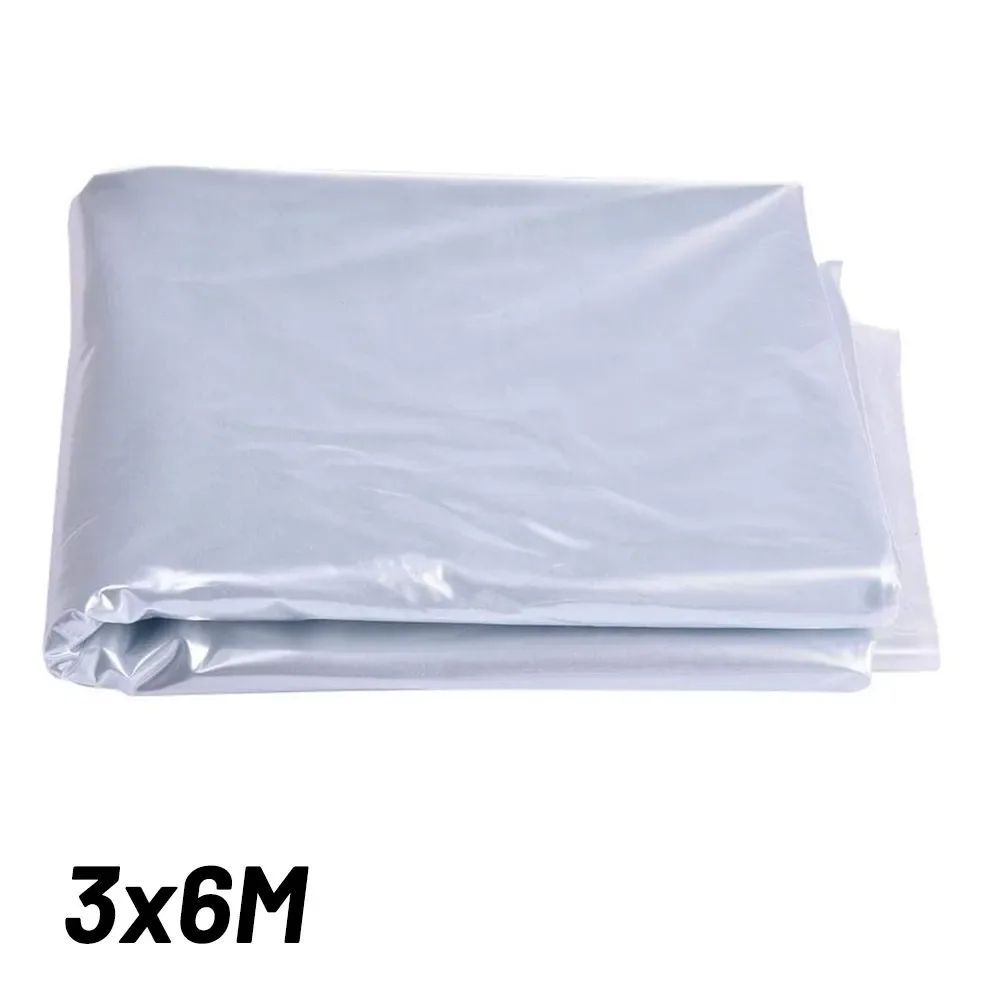 Clear Greenhouse Plastic Sheeting Cold Protection Cover, Waterproof UV-Resistant Garden Plant Frost Shield Film