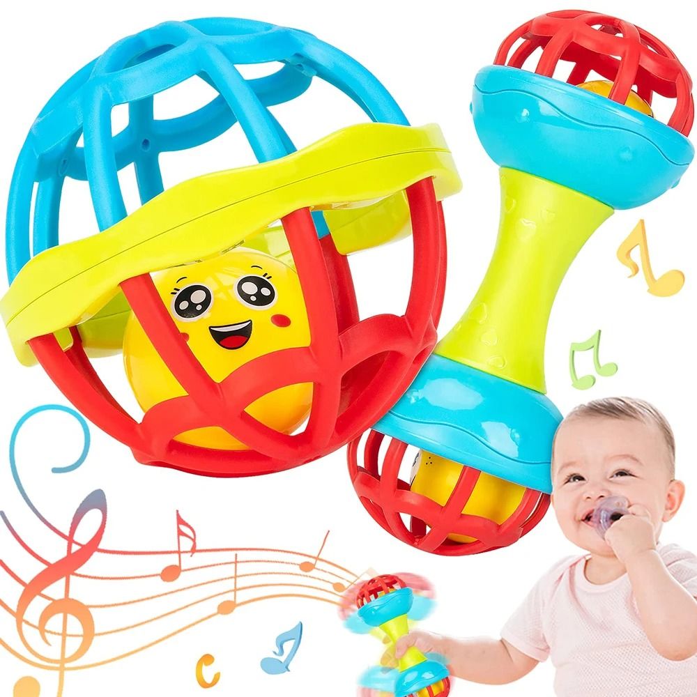 Soft Baby Grasping Ball with Internal Bell