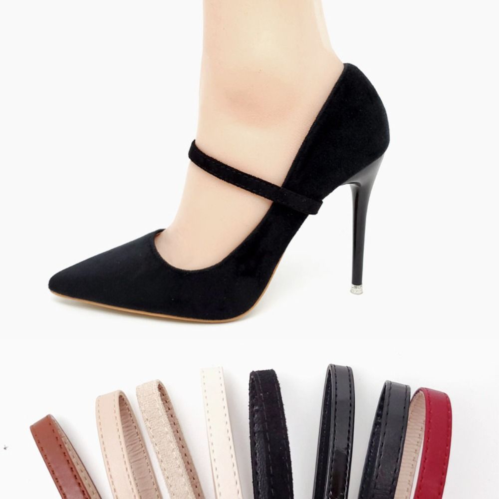 Convenient Anti-Loose Adjustable Detachable Fashion Leather Fixed Shoes Strap for Women, High Heels Shoelaces