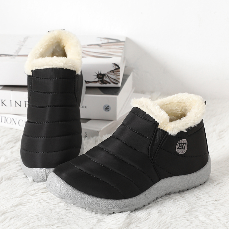 Durable Boots Men Snow Mens Shoes Hiking Winter Boots for Men with Plush Fur Lining, Non-Slip Platform Mens Boots