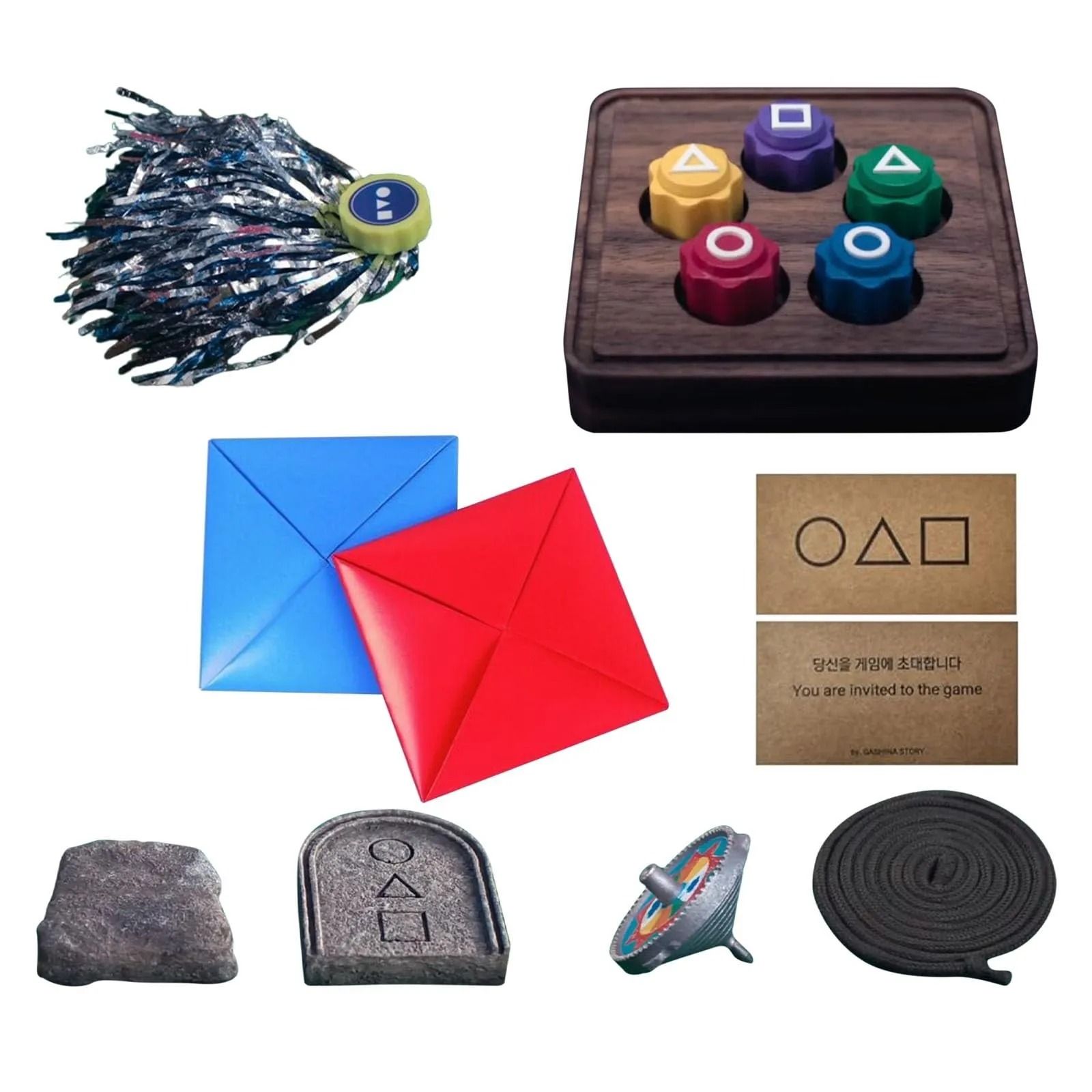 Korean Traditional Folk Game Set Family Travel Play Kit