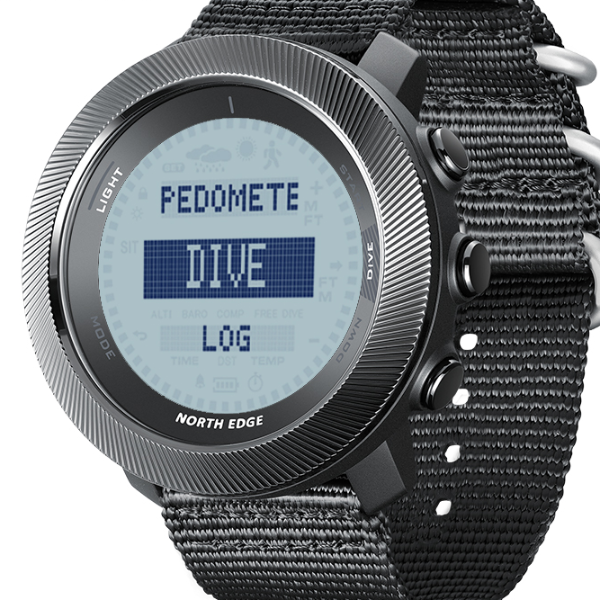 Men's Digital Dive Watch with Altimeter, Barometer, Compass & Waterproof